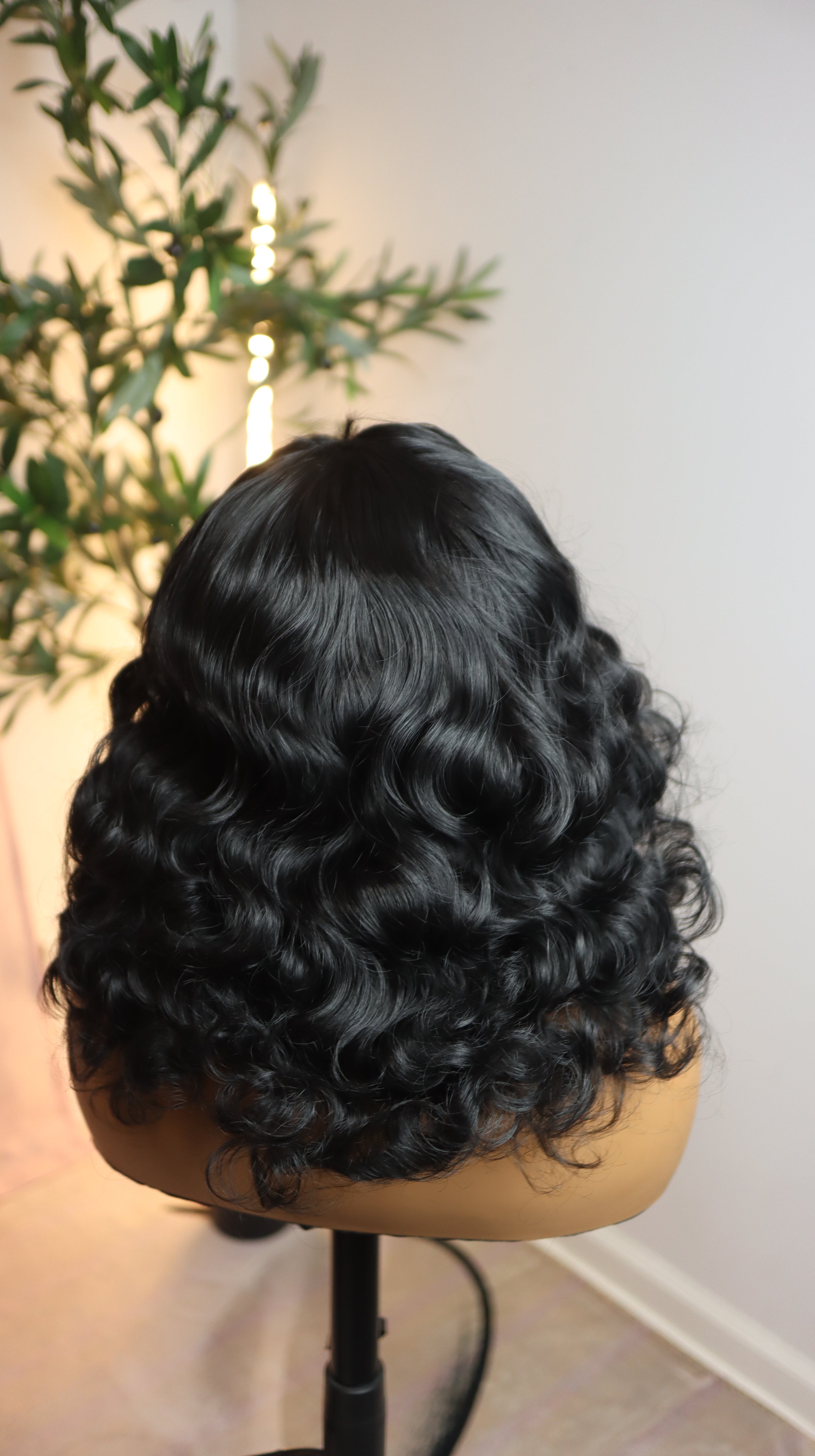 Black Curly Headband Wig – Glueless Throw-On, Beginner Friendly