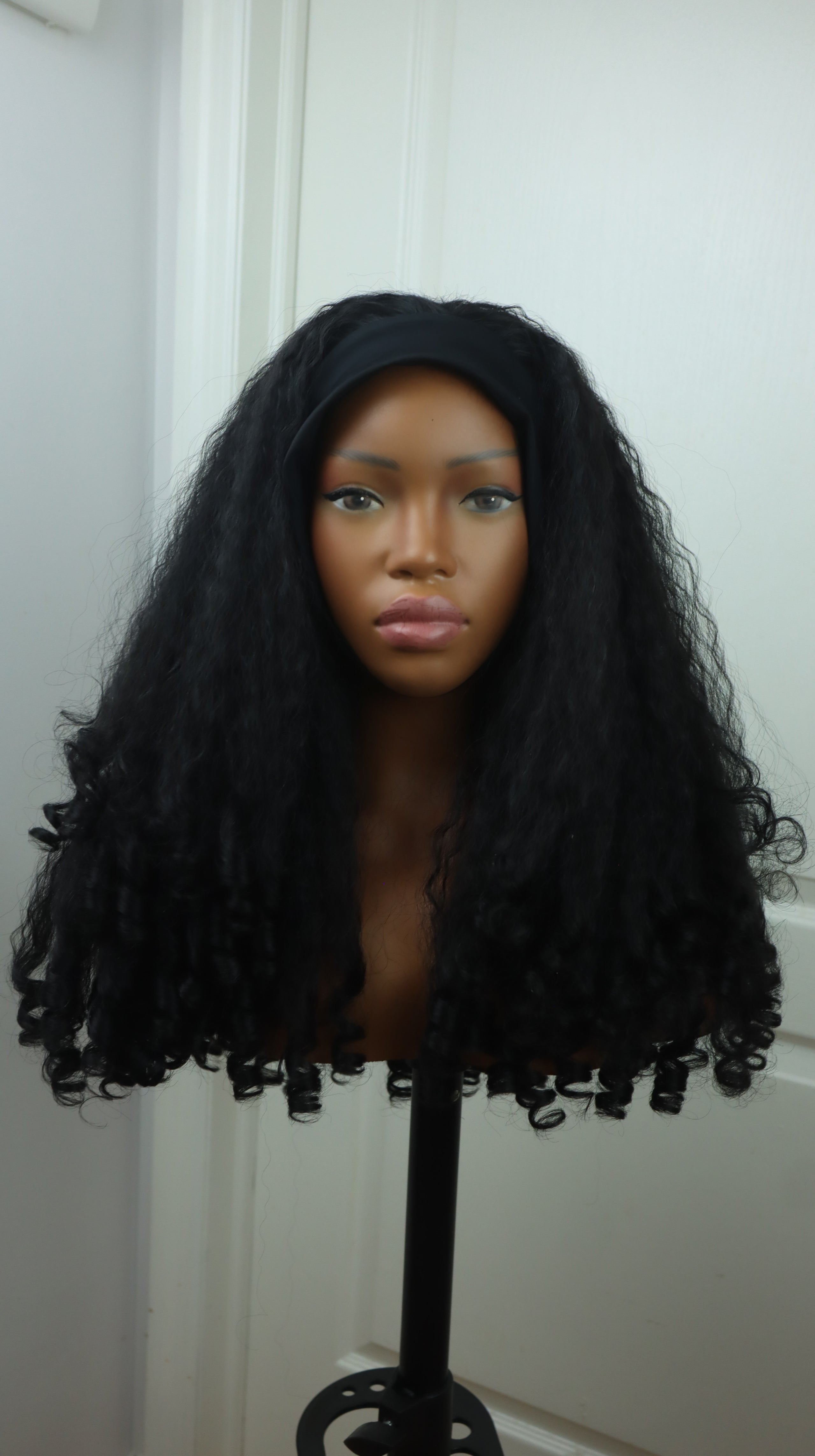 Tisha Curly Afro Kinky Head band wig