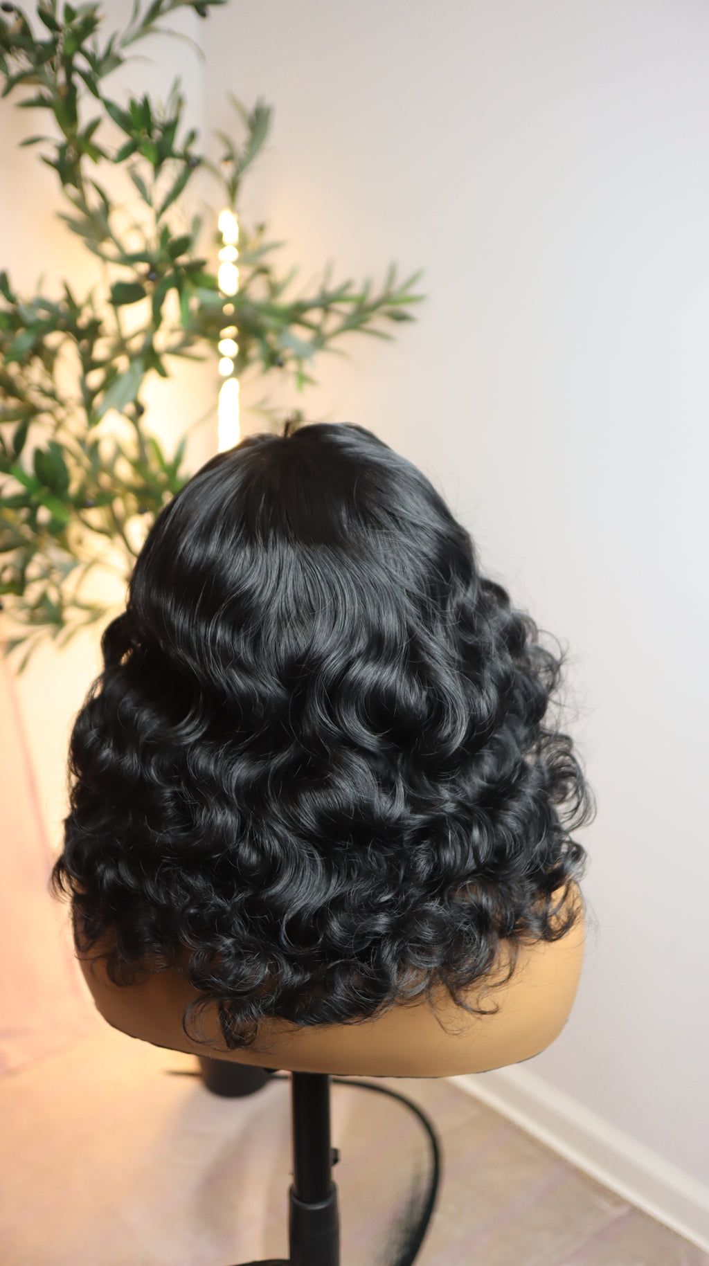 Black Curly Headband Wig – Glueless Throw-On, Beginner Friendly