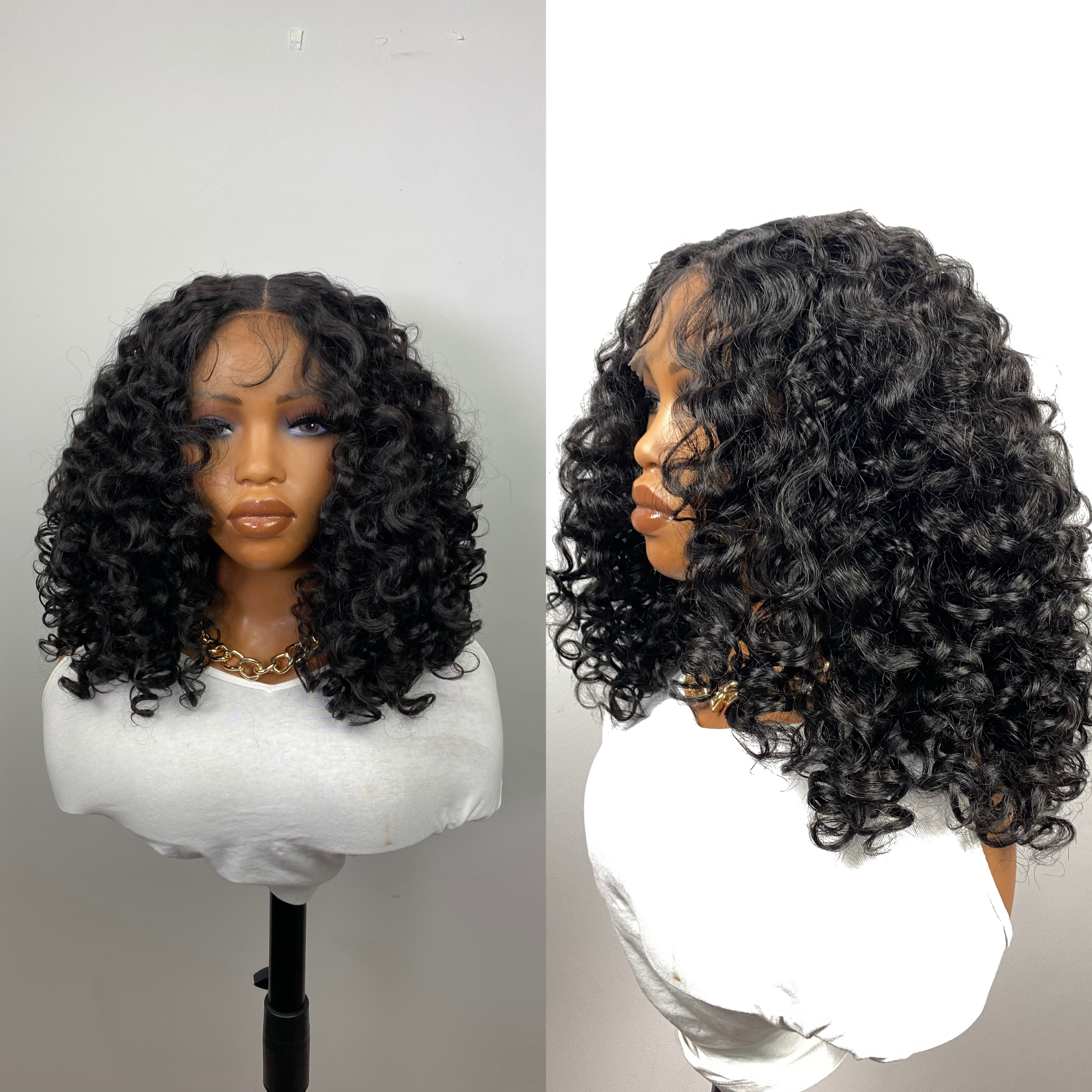 Tyla deep  Curly wigT-part